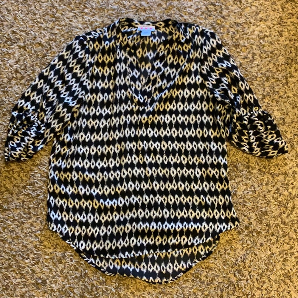 Black and white blouse